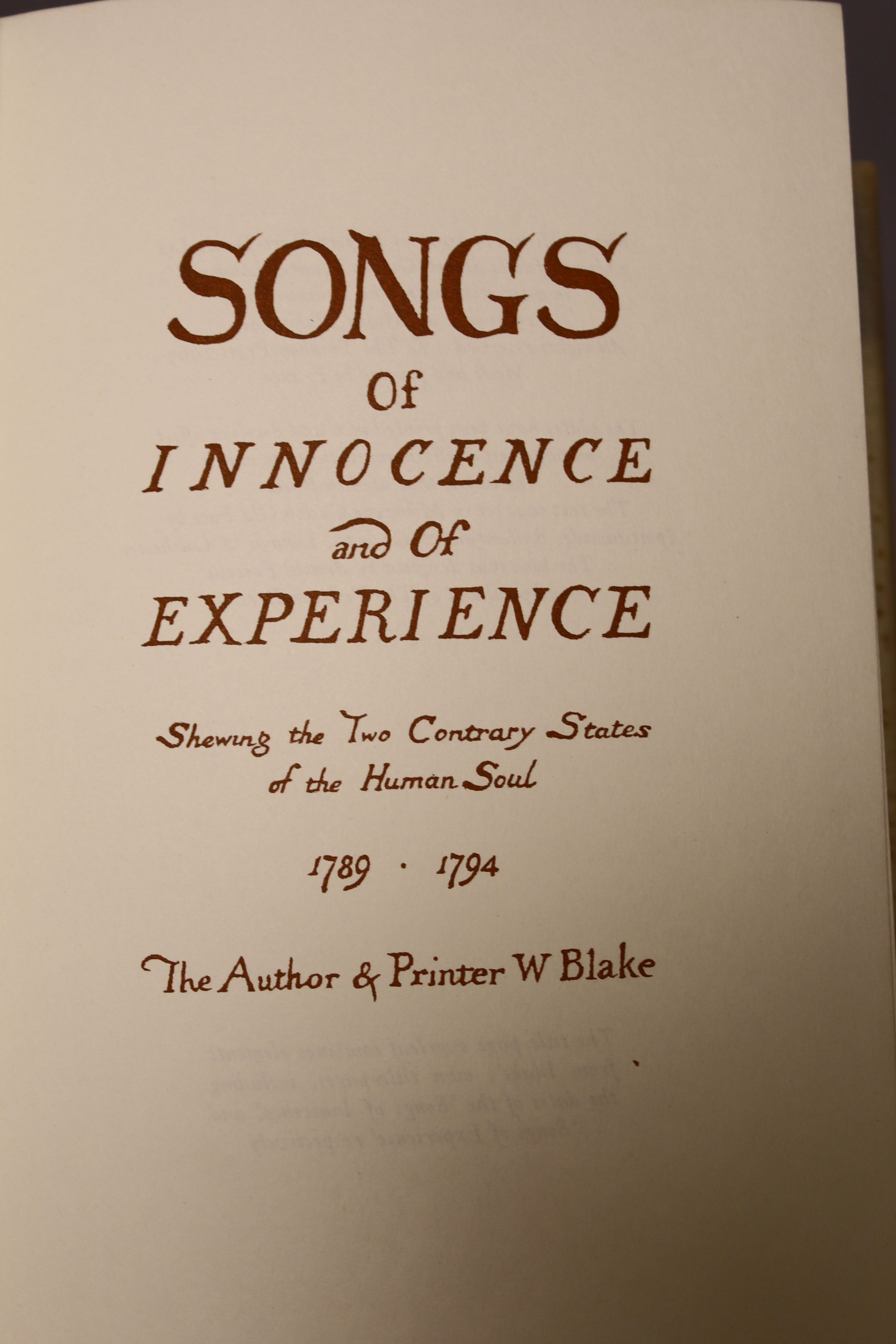 Bentley, G.E. – Blake Records, 2nd edition, plates, d/wrapper, thick 8vo. 2004; Essick, Robert N. – A Troubled Paradise: William Blake’s Virgil wood engravings …